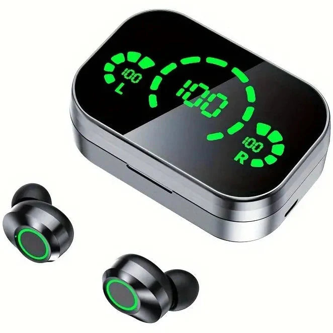 Mini Wireless Earbuds with Digital Display - True Wireless Stereo Earphones In-Ear Headphones - Tophatter Daily Deals
