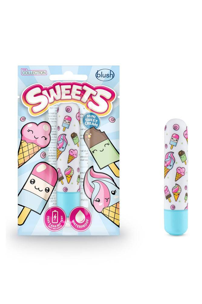 Blush Novelties - Sweets - Mini Sweet Cream Bullet Vibrator - Blue Sex Toy - Tophatter Daily Deals