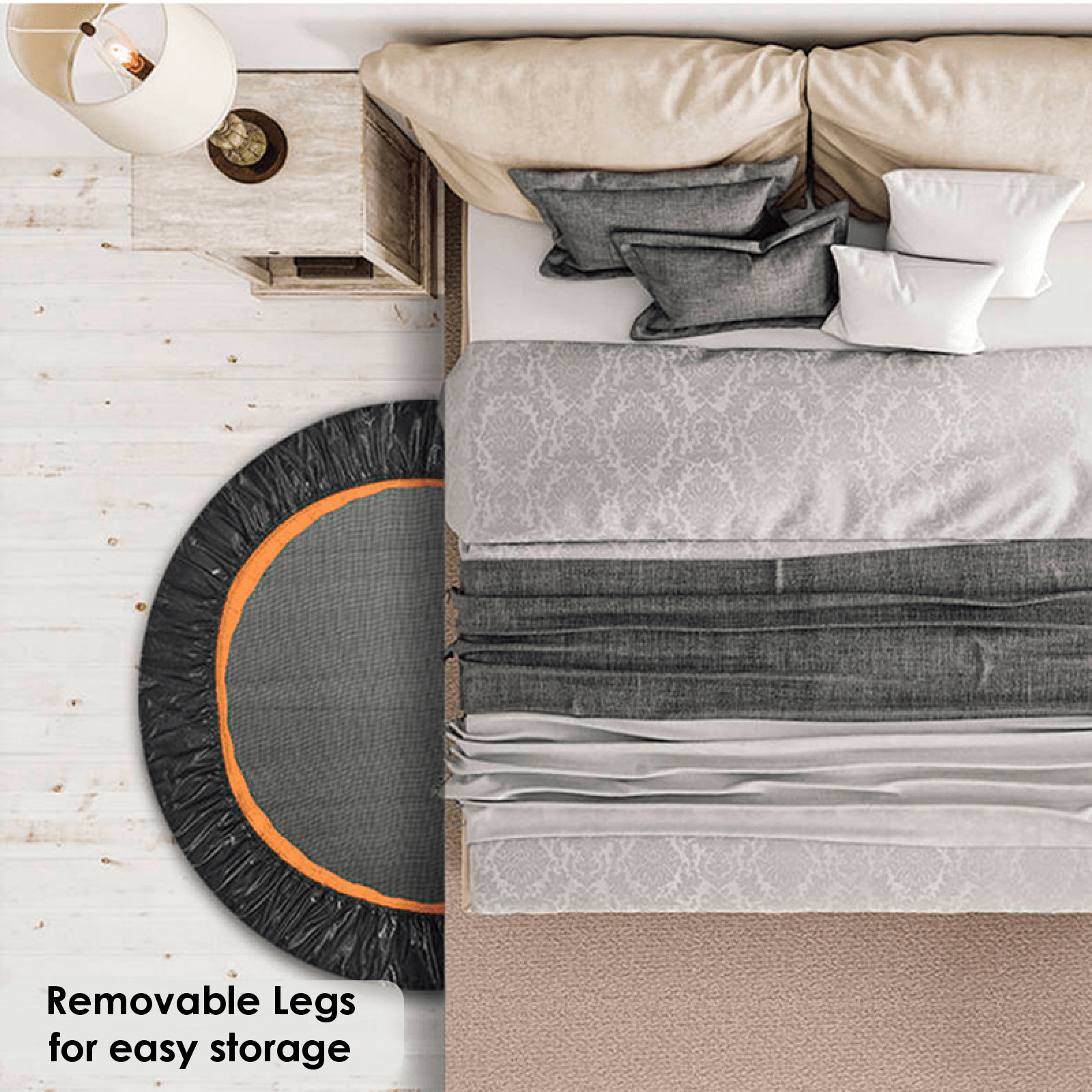 Rebounder Mini Trampoline - 40” Rebounder Mini Fitness Trampoline, Outdoor/Indoor Mini Trampoline, Sprung training Aerobic Trampoline Exercise & Fitness - Tophatter Daily Deals