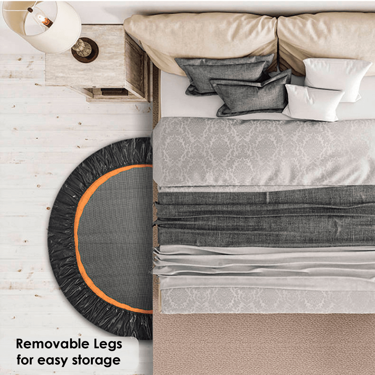 Rebounder Mini Trampoline - 40” Rebounder Mini Fitness Trampoline, Outdoor/Indoor Mini Trampoline, Sprung training Aerobic Trampoline Exercise & Fitness - Tophatter Daily Deals