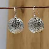 Minimalist Concave and Convex Small Round Earrings Silver Earrings - Tophatter Daily Deals