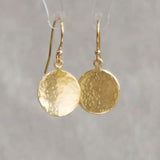 Minimalist Concave and Convex Small Round Earrings Gold Earrings - Tophatter Daily Deals