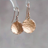 Minimalist Concave and Convex Small Round Earrings Rose Gold Earrings - Tophatter Daily Deals