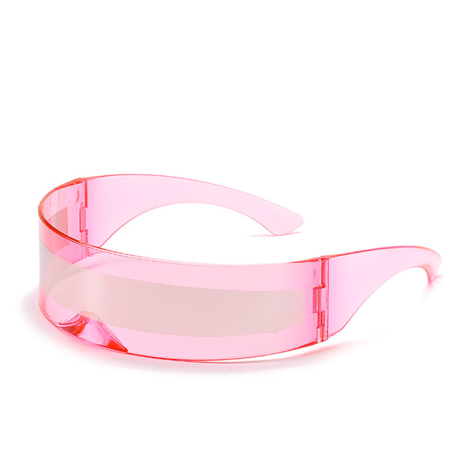 Mirror Eyewear Vintage Gothic Steampunk Party Glasses Pink Silver Sunglasses - Tophatter Daily Deals