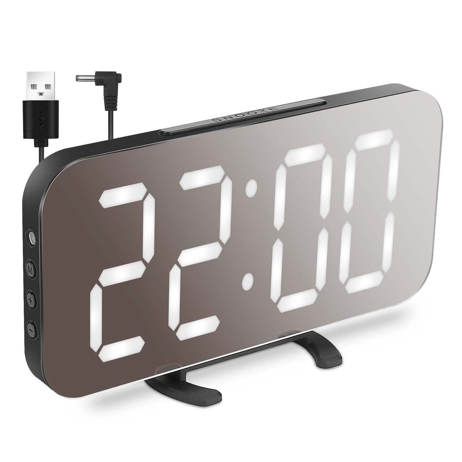 Mirror LED Electronic Alarm Clock Household Appliances - Tophatter Daily Deals