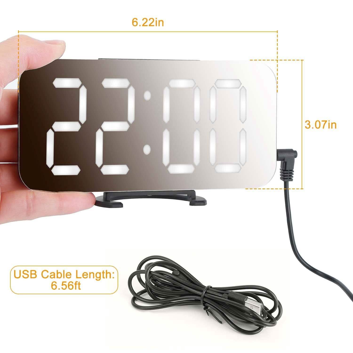 Mirror LED Electronic Alarm Clock Household Appliances - Tophatter Daily Deals