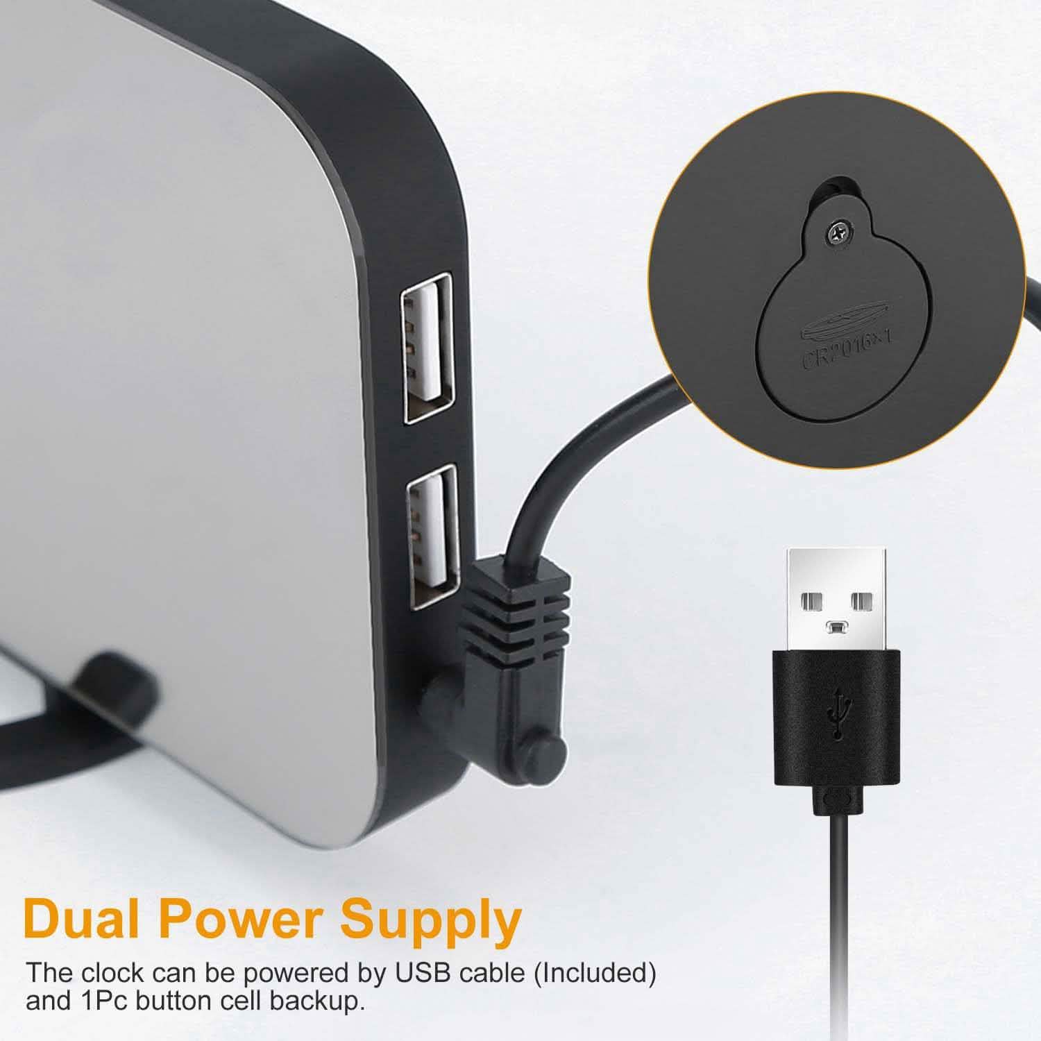 Mirror LED Electronic Alarm Clock Household Appliances - Tophatter Daily Deals