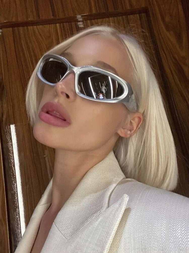 Mirror Sport Luxury Vintage Travel Small Rectangle Sun Glasses Sunglasses - Tophatter Daily Deals