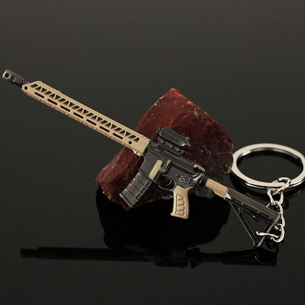 21 in 1 World Famous Assault Rifle Gun Keychain Metal Pendant For Military Hobby MK 107 - Tophatter Daily Deals