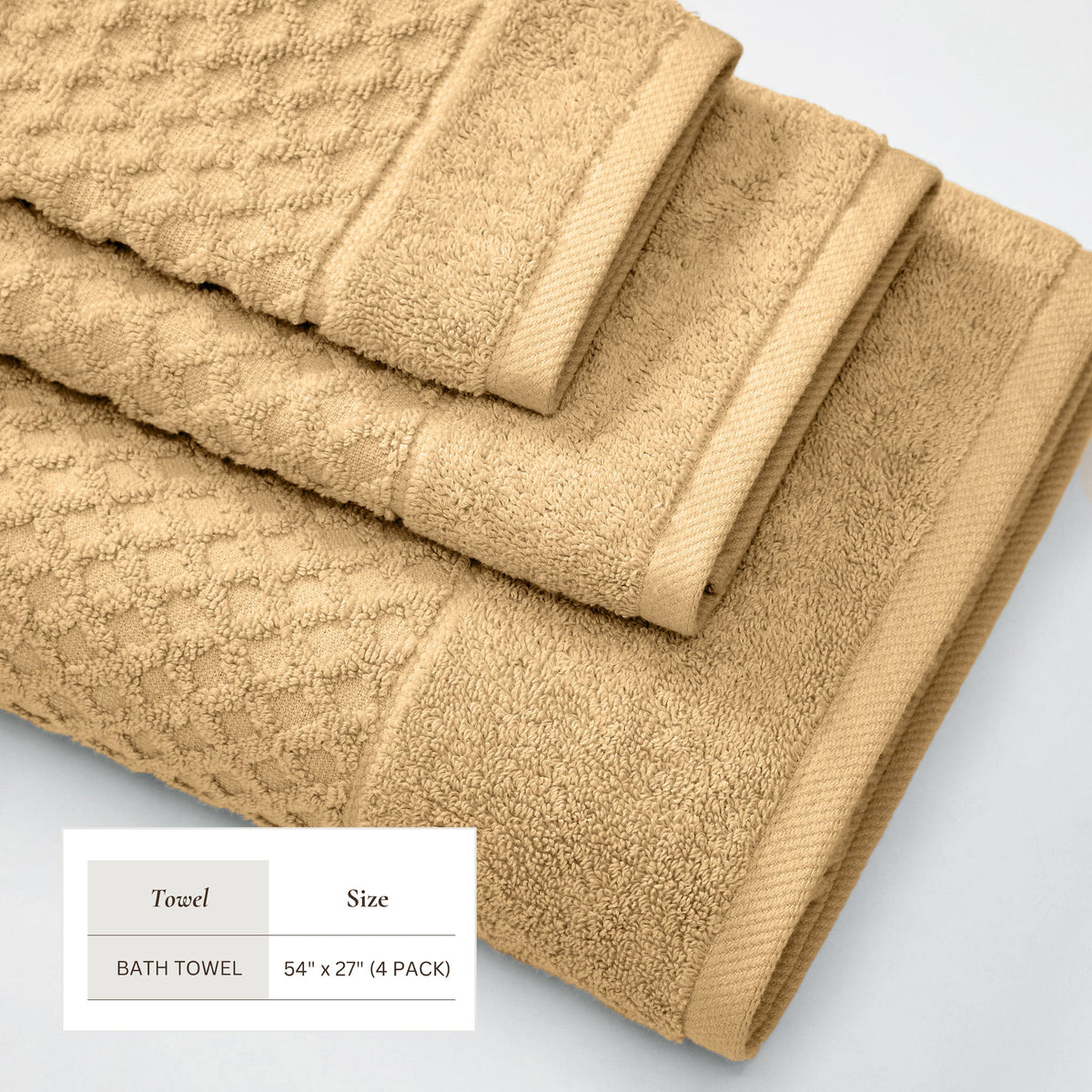 Cotton Diamond Waffle Weave Bath Towel Set - Grayson Collection Bath - Tophatter Daily Deals