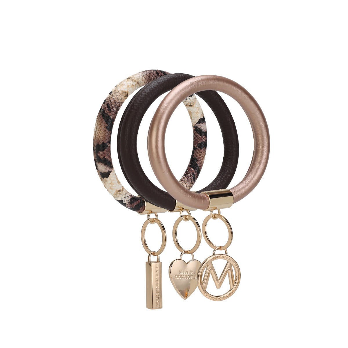 MKF Collection Women's Jasmine Bangle Bracelet Keyring Set Keyrings - Tophatter Daily Deals