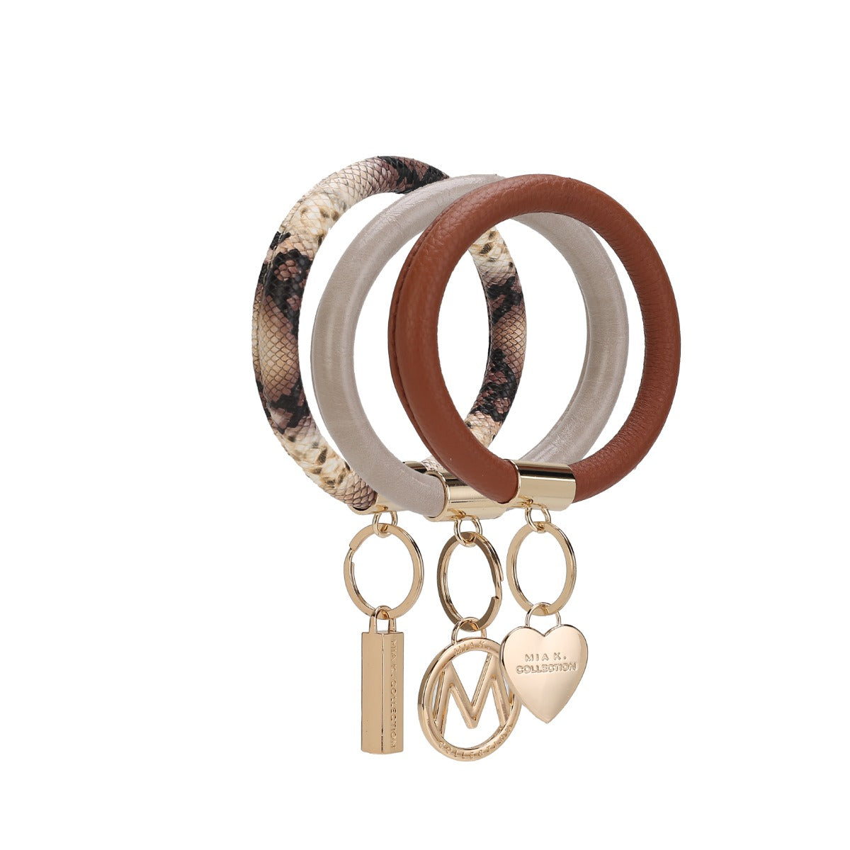 MKF Collection Women's Jasmine Bangle Bracelet Keyring Set Keyrings - Tophatter Daily Deals