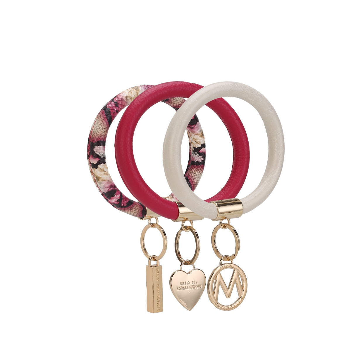 MKF Collection Women's Jasmine Bangle Bracelet Keyring Set Keyrings - Tophatter Daily Deals