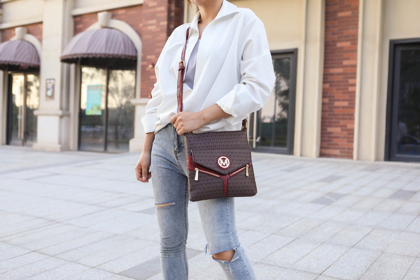 MKF Collection Women's Tania Signature Crossbody Bag Bags - Tophatter Daily Deals