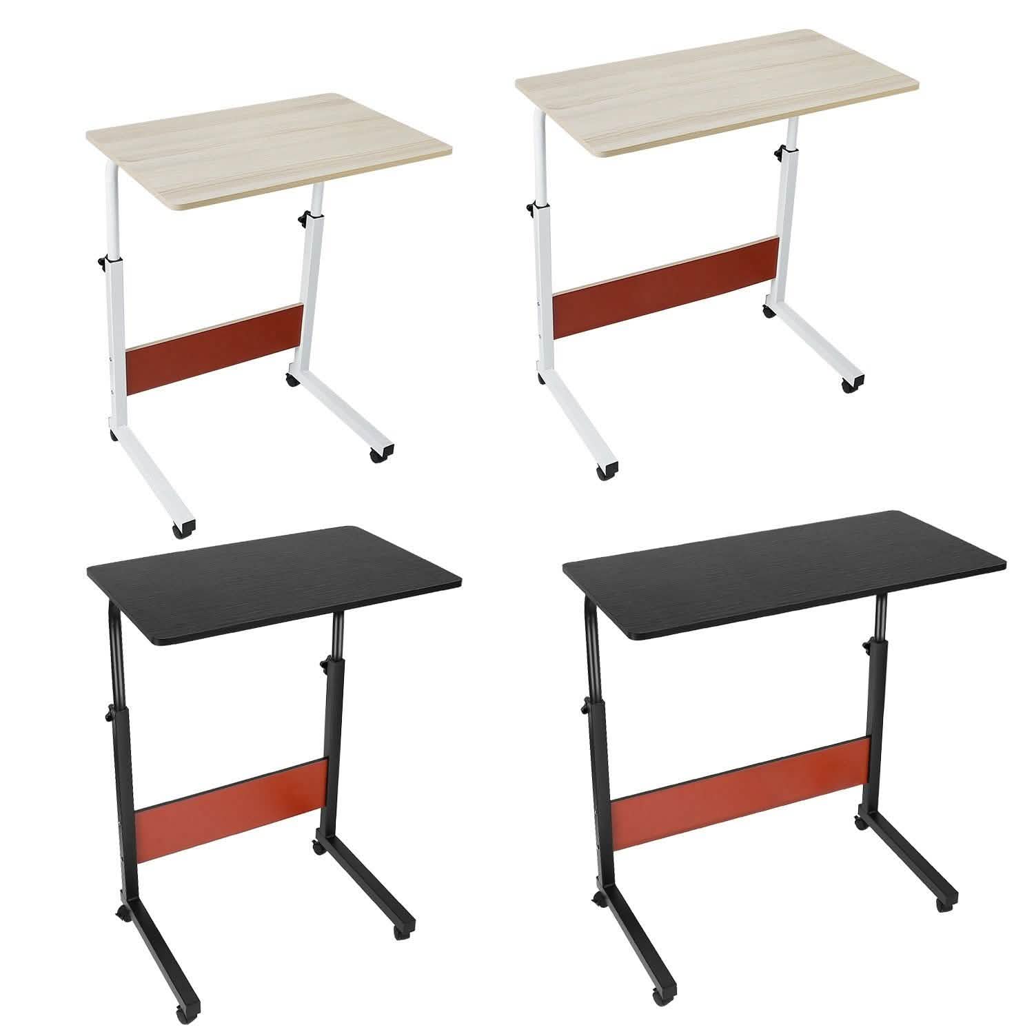 Mobile Laptop Desk Height Adjustable Rolling Wheels Computer Accessories - Tophatter Daily Deals