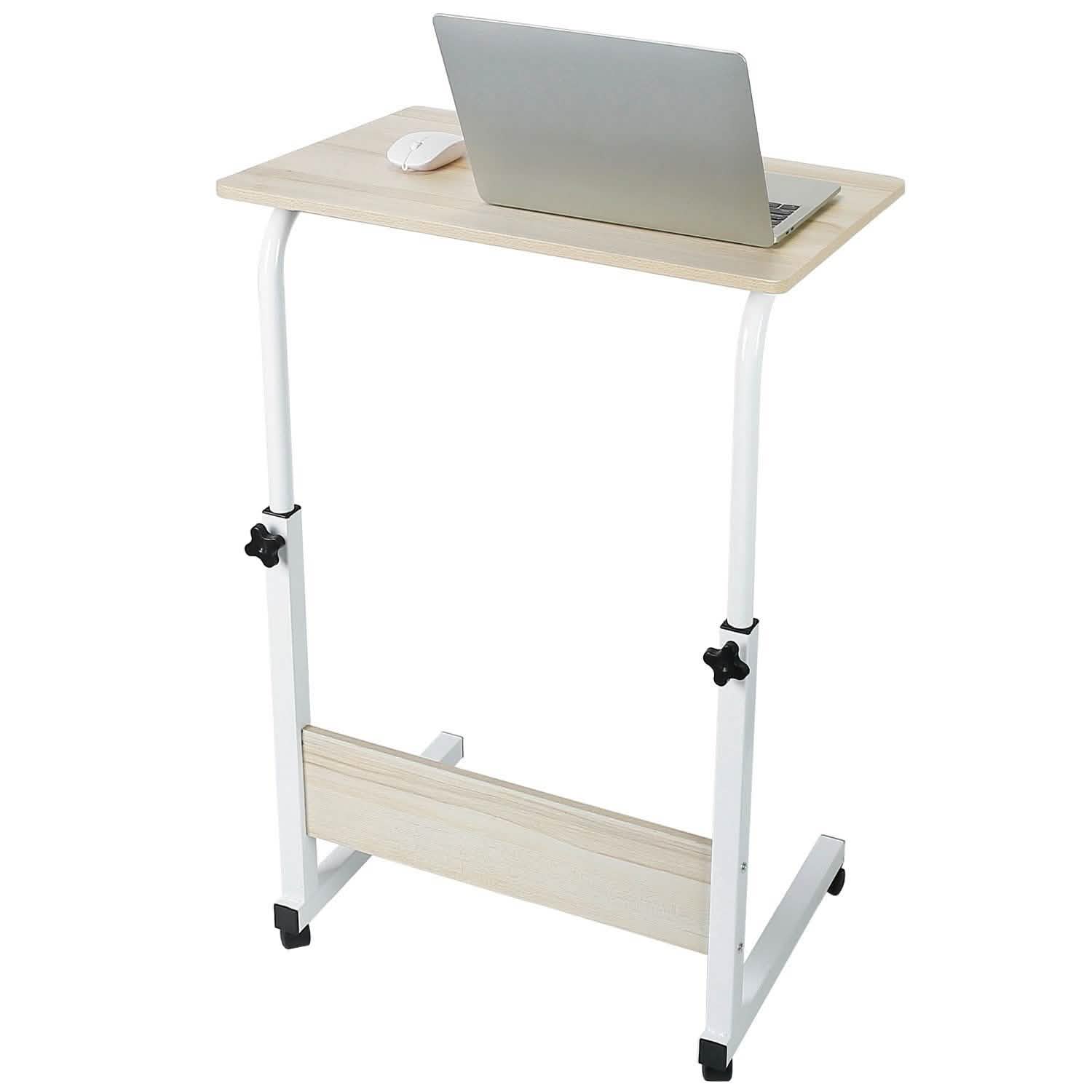 Mobile Laptop Desk Height Adjustable Rolling Wheels Computer Accessories - Tophatter Daily Deals