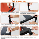 Mobile Laptop Desk Height Adjustable Rolling Wheels Computer Accessories - Tophatter Daily Deals
