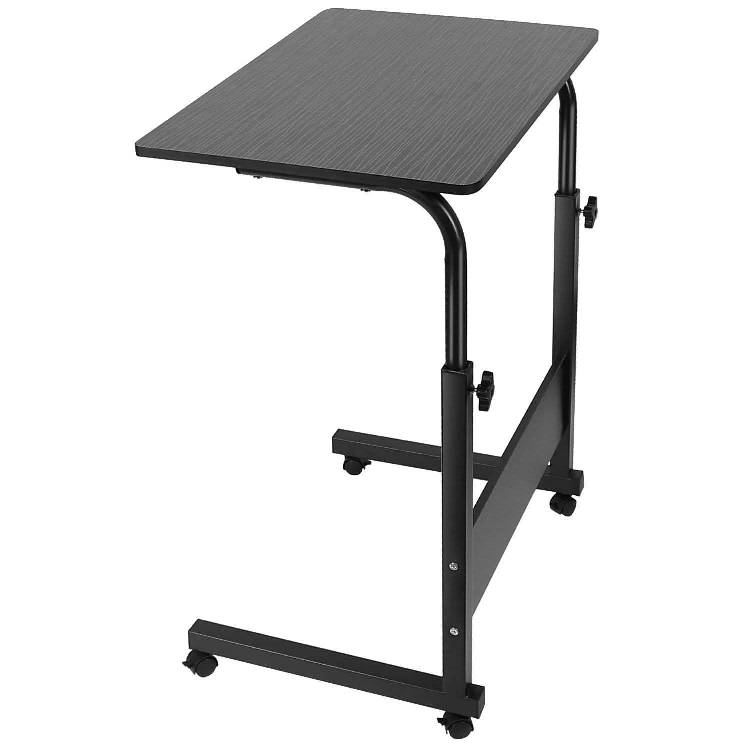 Mobile Laptop Desk Height Adjustable Rolling Wheels Computer Accessories - Tophatter Daily Deals