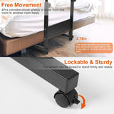 Mobile Laptop Desk Height Adjustable Rolling Wheels Computer Accessories - Tophatter Daily Deals