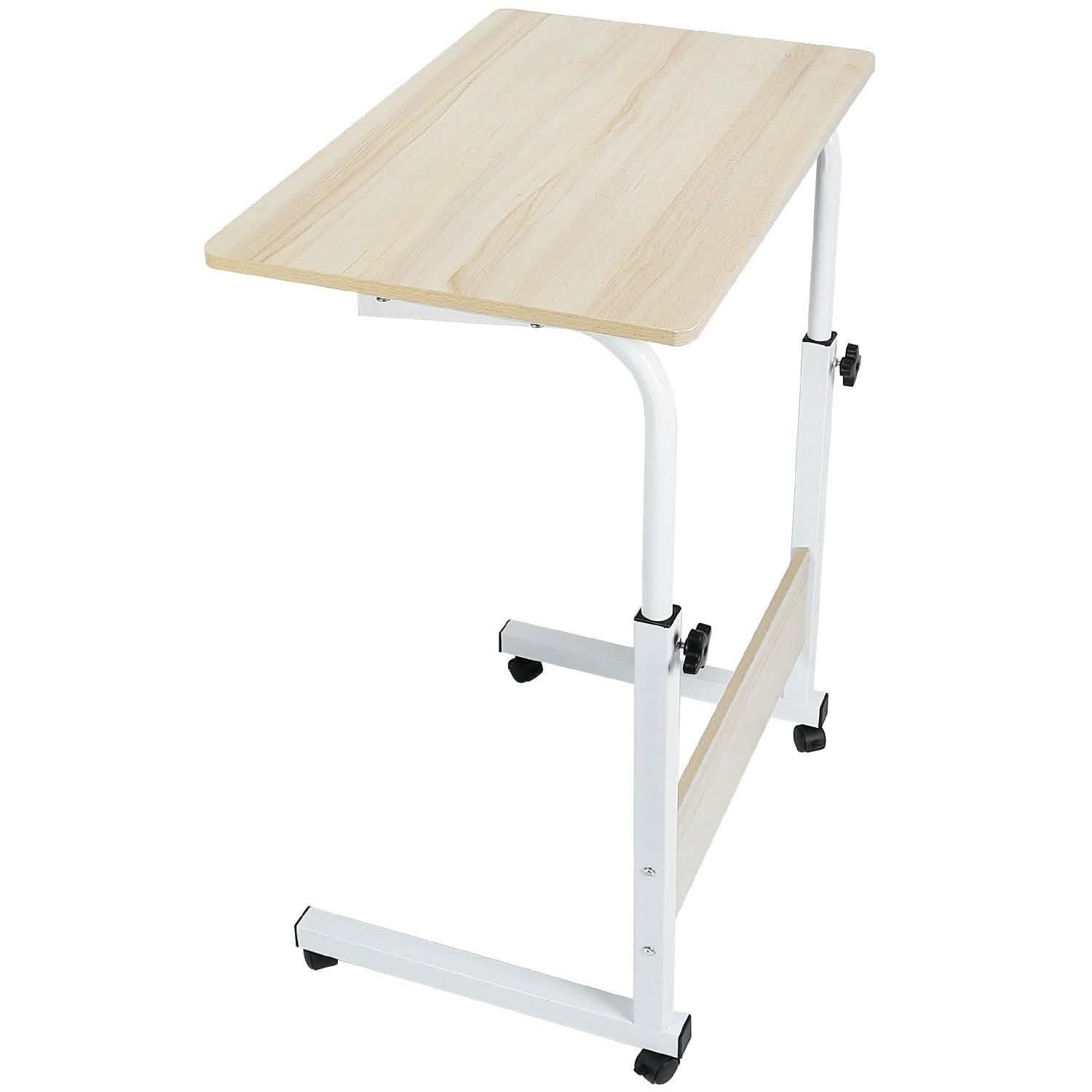 Mobile Laptop Desk Height Adjustable Rolling Wheels Computer Accessories - Tophatter Daily Deals
