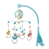 Mobile Star Projection Nursery Light Baby Rattle Toy with Music Box Remote Control Blue Baby Gear - Tophatter Daily Deals
