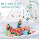 Mobile Star Projection Nursery Light Baby Rattle Toy with Music Box Remote Control Baby Gear - Tophatter Daily Deals