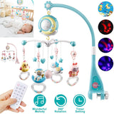 Mobile Star Projection Nursery Light Baby Rattle Toy with Music Box Remote Control Baby Gear - Tophatter Daily Deals