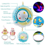 Mobile Star Projection Nursery Light Baby Rattle Toy with Music Box Remote Control Baby Gear - Tophatter Daily Deals