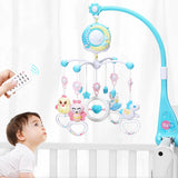 Mobile Star Projection Nursery Light Baby Rattle Toy with Music Box Remote Control Baby Gear - Tophatter Daily Deals