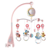 Mobile Star Projection Nursery Light Baby Rattle Toy with Music Box Remote Control Pink Baby Gear - Tophatter Daily Deals