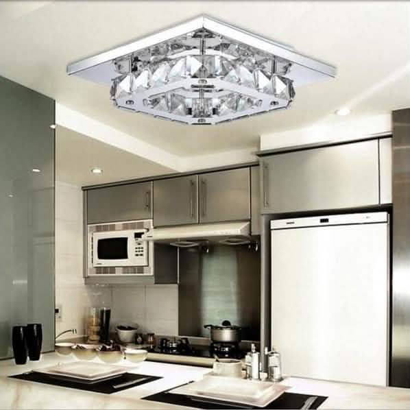 Modern LED Crystal Ceiling Lamp Indoor Lighting - Tophatter Daily Deals