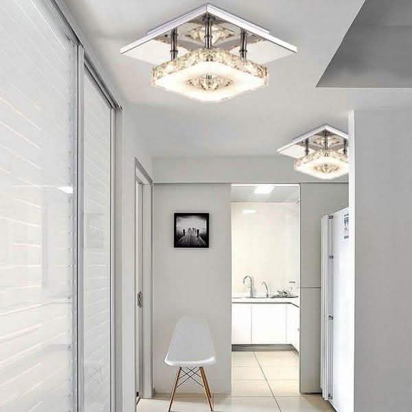 Modern LED Crystal Ceiling Lamp Indoor Lighting - Tophatter Daily Deals