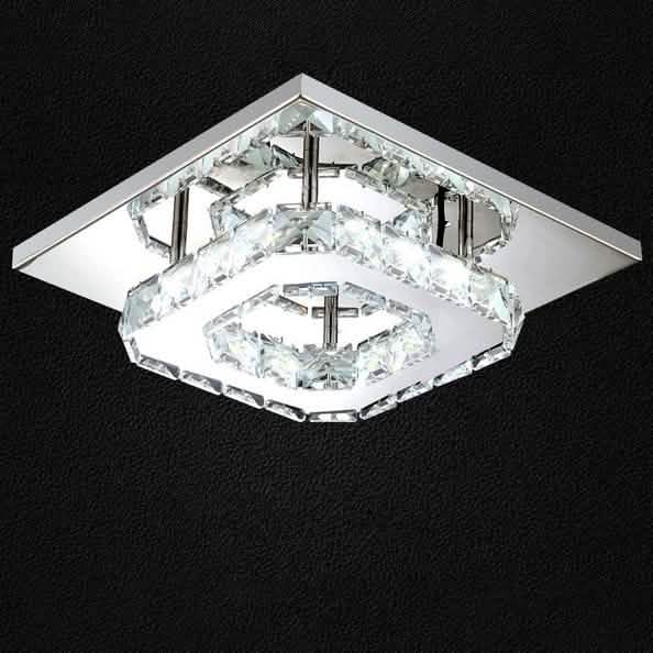 Modern LED Crystal Ceiling Lamp Indoor Lighting - Tophatter Daily Deals