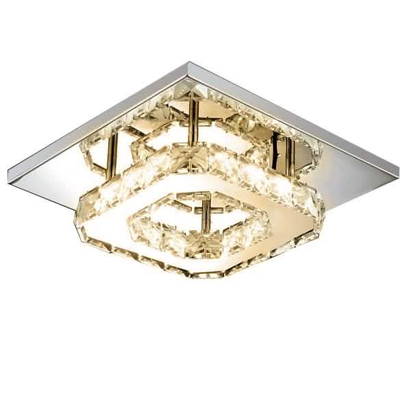 Modern LED Crystal Ceiling Lamp Warm White Indoor Lighting - Tophatter Daily Deals