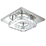 Modern LED Crystal Ceiling Lamp White Indoor Lighting - Tophatter Daily Deals