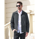 Modern Work Outings Coat With Zipper Pockets Dark Gray Men's Clothing - Tophatter Daily Deals