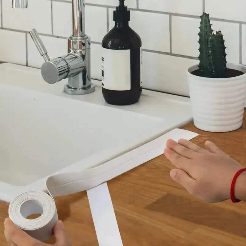 Moisture-Proof Kitchen and Bathroom Sink Gap Sticker Tape Bath - Tophatter Daily Deals