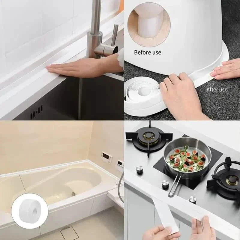 Moisture-Proof Kitchen and Bathroom Sink Gap Sticker Tape Bath - Tophatter Daily Deals