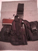 MOLLE DROPLEG PLATFORM W/ POUCHES - BLACK - Tophatter's Army Deals HOLSTERS & BAGS - Tophatter Daily Deals