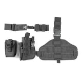 MOLLE DROPLEG PLATFORM W/ POUCHES - BLACK - Tophatter's Army Deals HOLSTERS & BAGS - Tophatter Daily Deals
