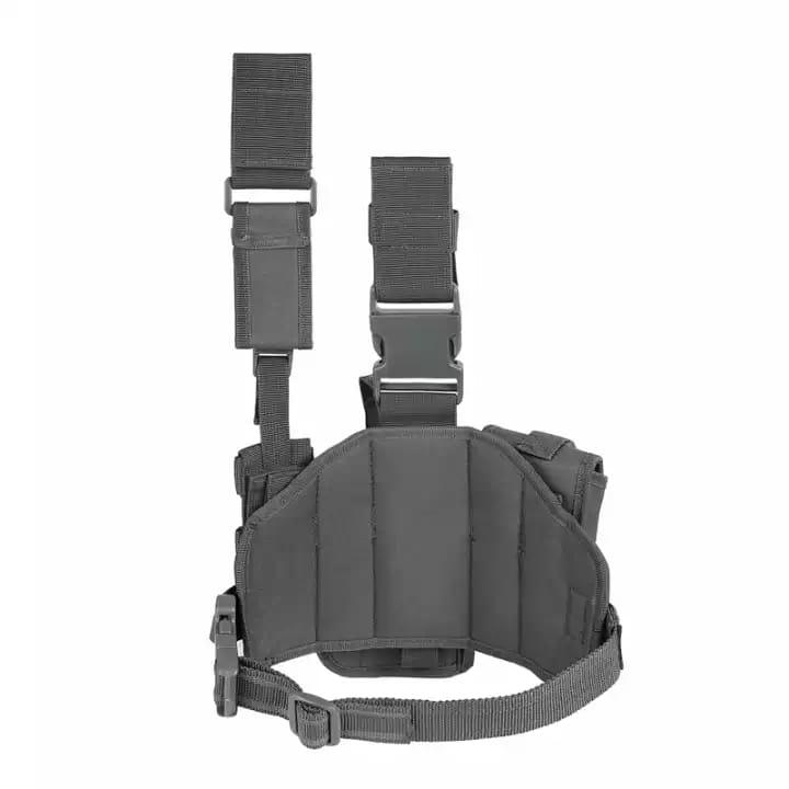 MOLLE DROPLEG PLATFORM W/ POUCHES - BLACK - Tophatter's Army Deals HOLSTERS & BAGS - Tophatter Daily Deals