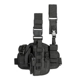 MOLLE DROPLEG PLATFORM W/ POUCHES - BLACK - Tophatter's Army Deals HOLSTERS & BAGS - Tophatter Daily Deals