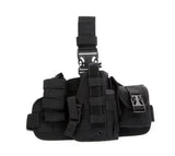 MOLLE DROPLEG PLATFORM W/ POUCHES - BLACK - Tophatter's Army Deals HOLSTERS & BAGS - Tophatter Daily Deals