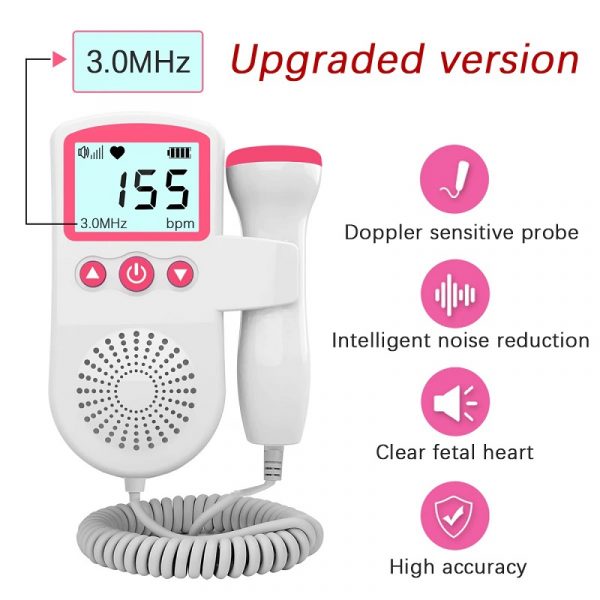 Fetal Doppler Home Pregnancy Monitor Backlit LCD Speaker - Tophatter Daily Deals