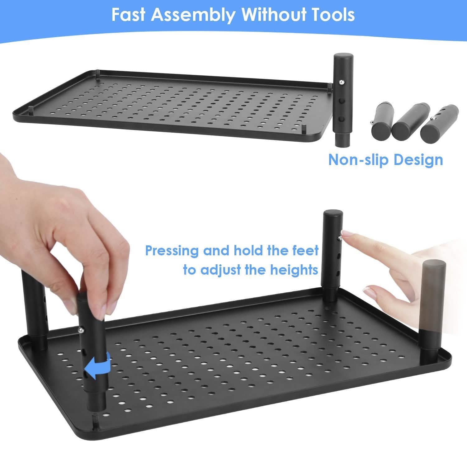 Monitor Stand Riser 3 Height Adjustable Desk Computer Accessories - Tophatter Daily Deals
