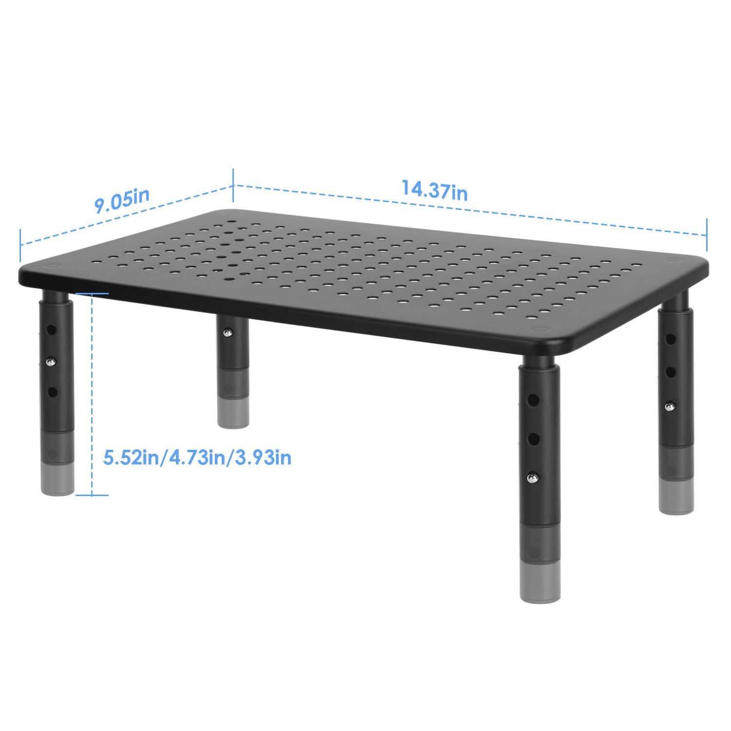 Monitor Stand Riser 3 Height Adjustable Desk Computer Accessories - Tophatter Daily Deals