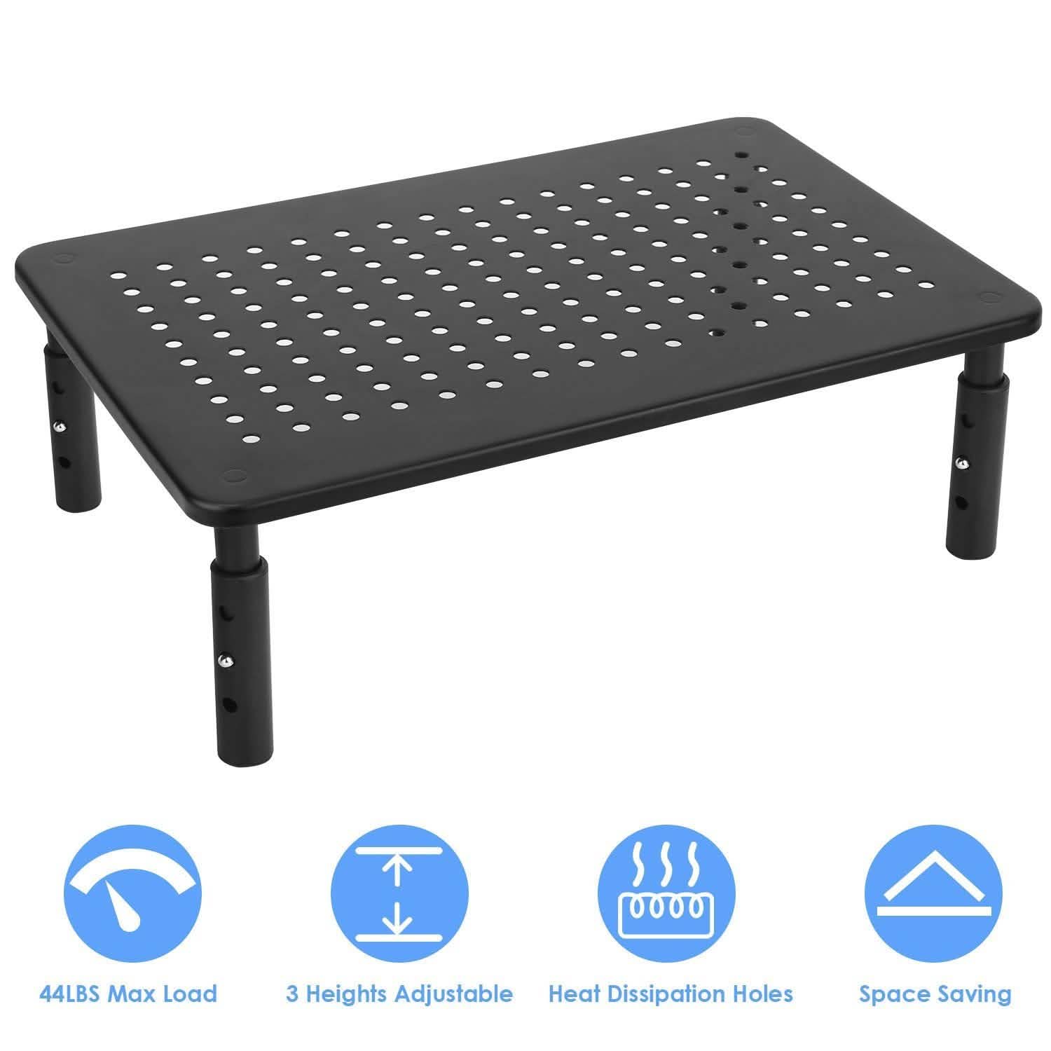 Monitor Stand Riser 3 Height Adjustable Desk Computer Accessories - Tophatter Daily Deals