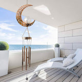 Moon Crackle Glass Ball Wind Chimes Solar Wind Chimes Garden & Patio - Tophatter Daily Deals