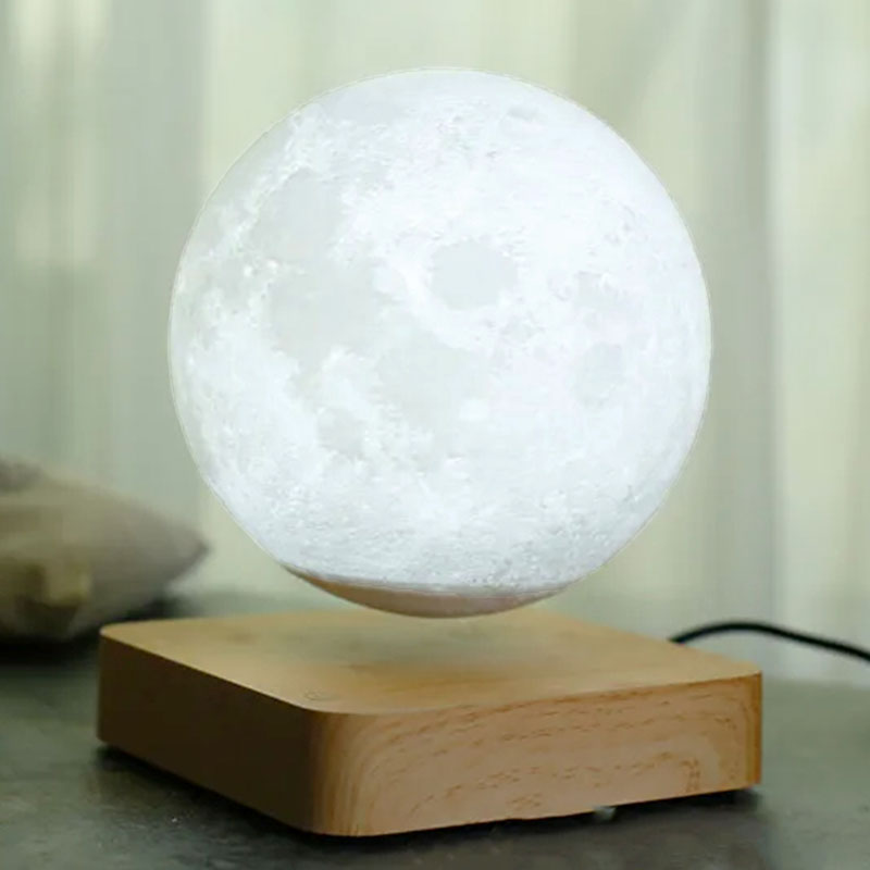 Levitating Moon Lamp Floating Night Light Cozy Home Moon - Light Base - Tophatter Daily Deals
