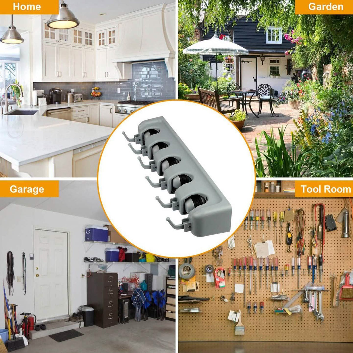 Mop Holder Wall Mount Organizer Storage & Organization - Tophatter Daily Deals